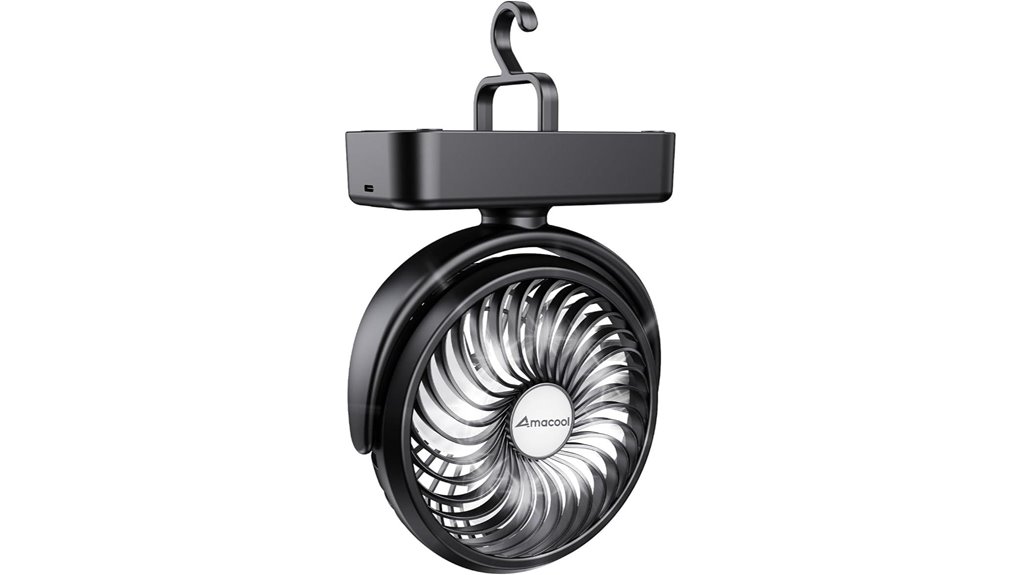 portable fan with light