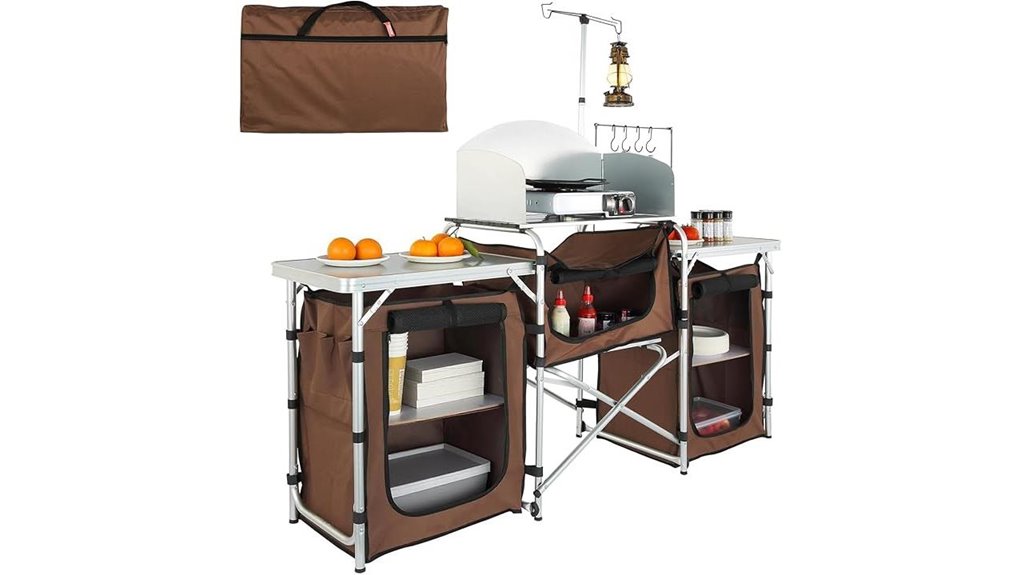 portable outdoor cooking table