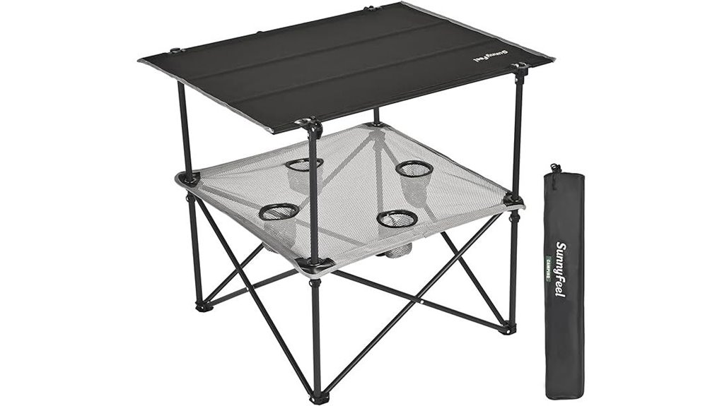 portable outdoor table setup