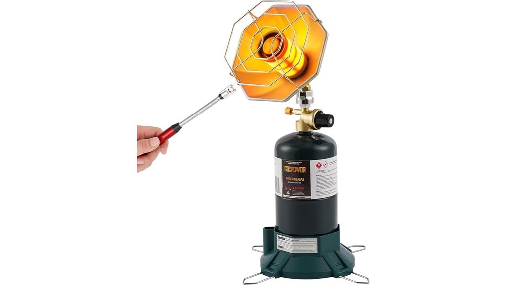 portable propane heater set