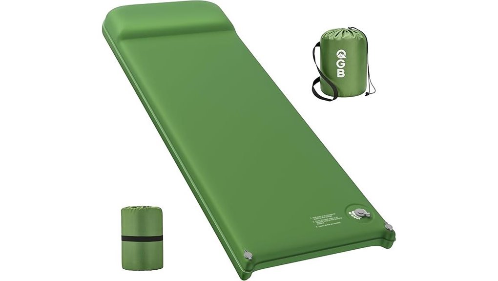 portable self inflating sleeping pad