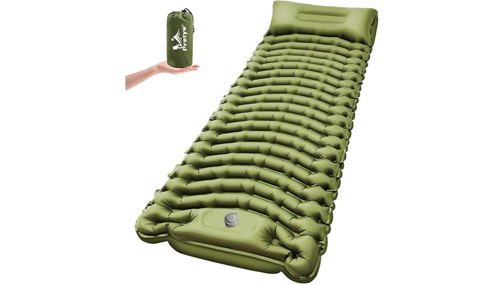 pump equipped camping sleeping pad