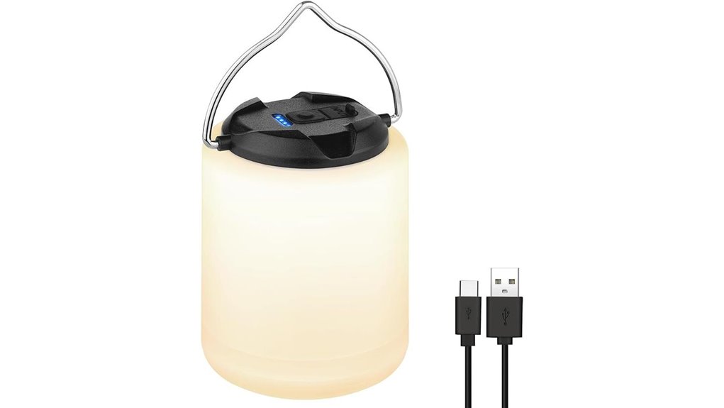 rechargeable black camping lantern