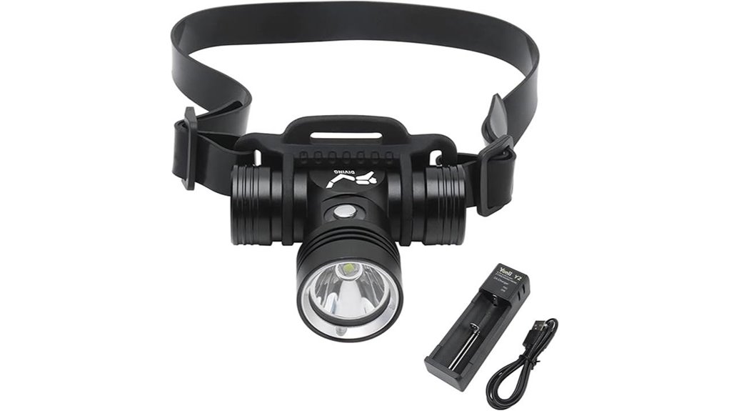 rechargeable diving headlamp flashlight