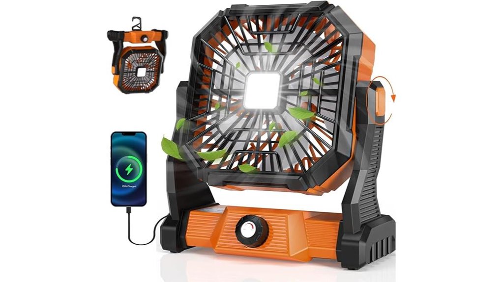 rechargeable lantern camping fan