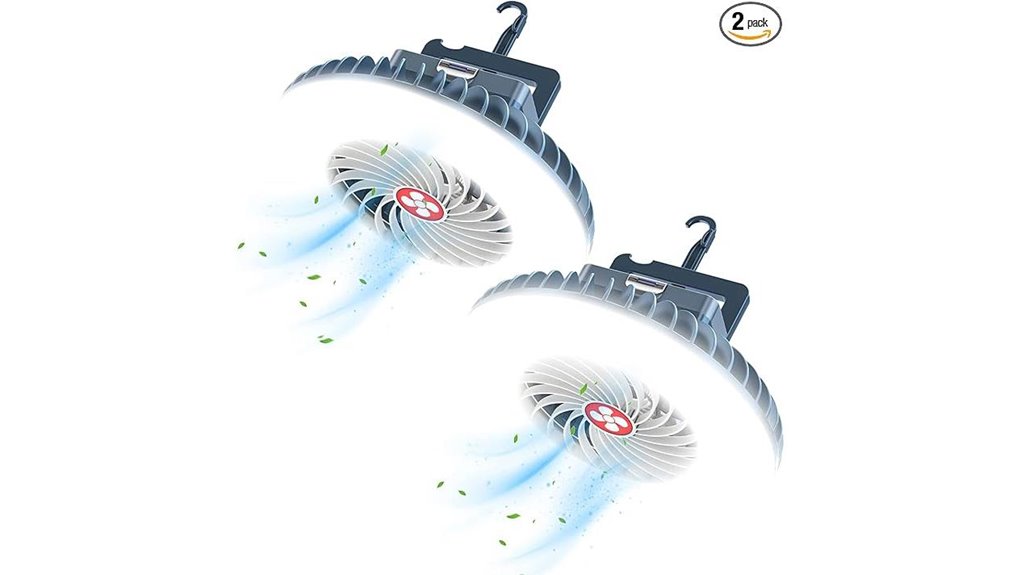 rechargeable led camping fans
