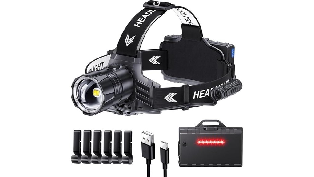 rechargeable led headlamp portable