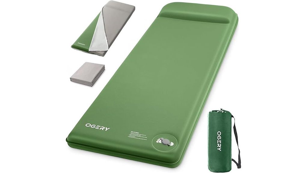 self inflating camping sleeping pad