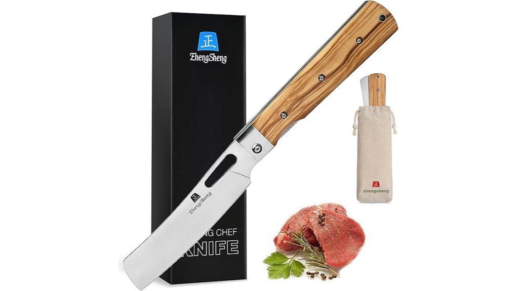 sharp folding chef knife