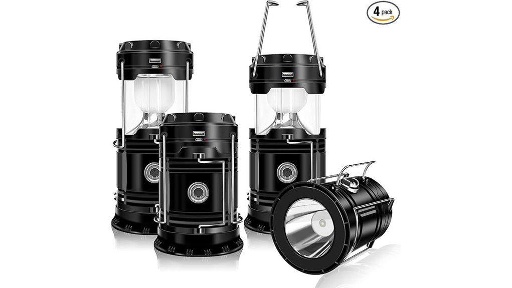 solar powered camping lanterns set