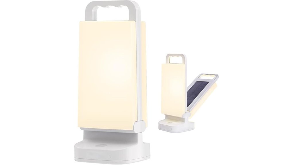 solar rechargeable camping lantern