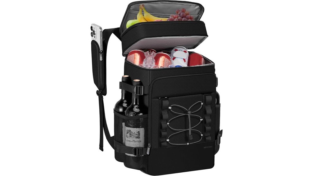 spacious cooler backpack design