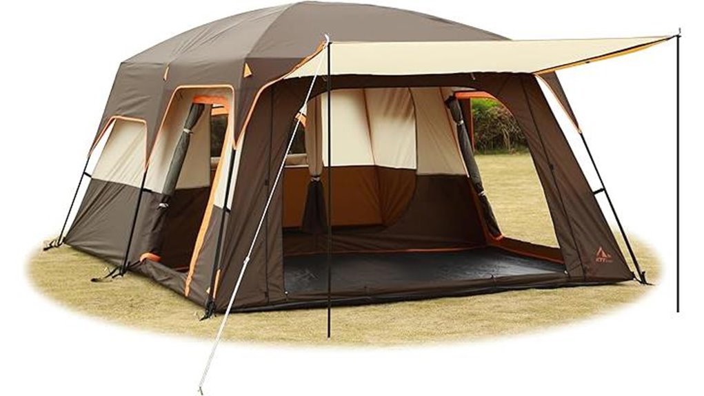 spacious family camping tent