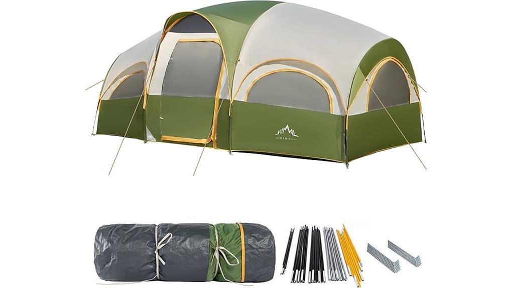 spacious waterproof camping tent