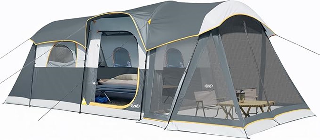 spacious waterproof family tent