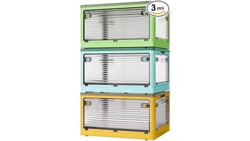 stackable bins with wheels
