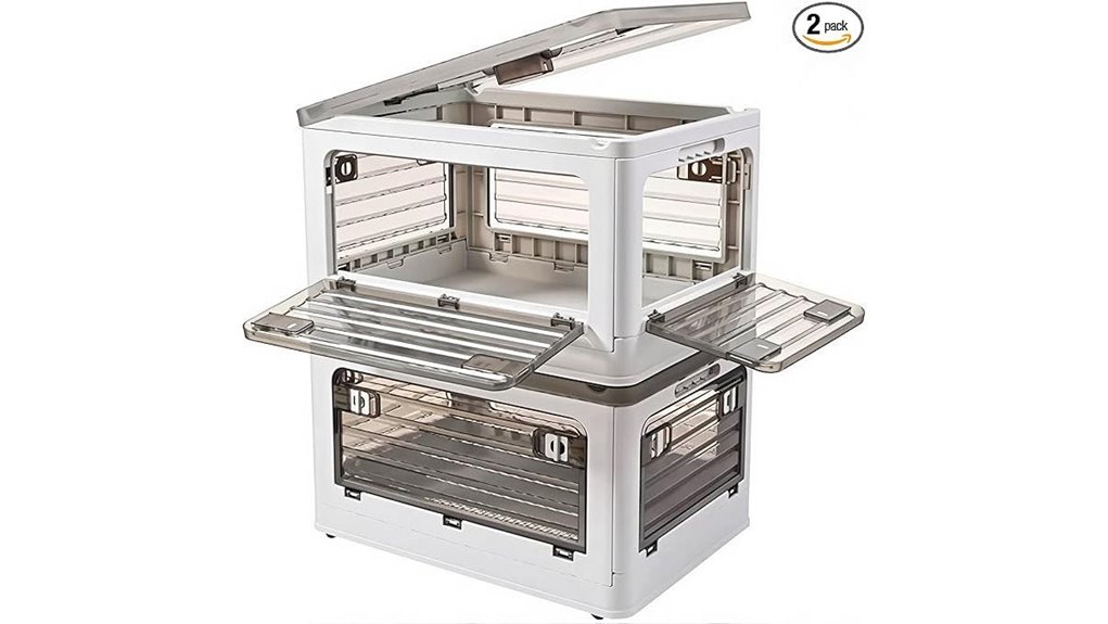 stackable bins with wheels