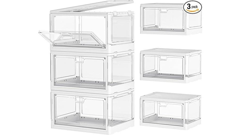 stackable storage bins set