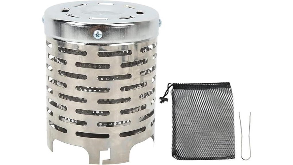 stainless steel camping heater cover