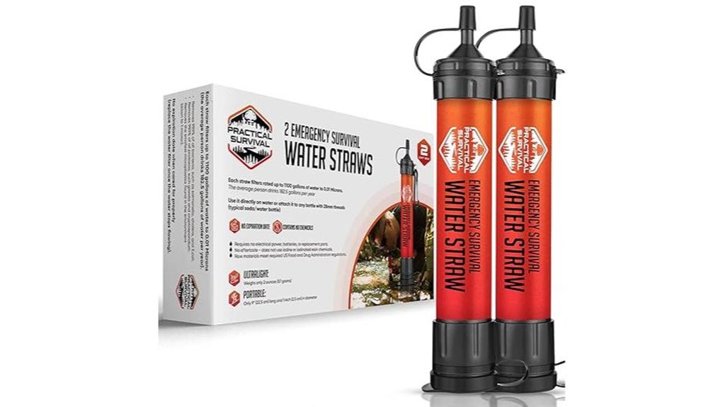 survival water filtration straws