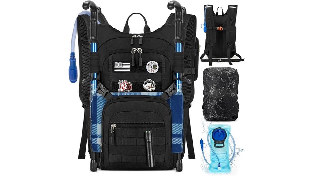 tactical hydration backpack 18l