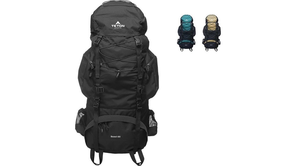 teton 65l backpack black