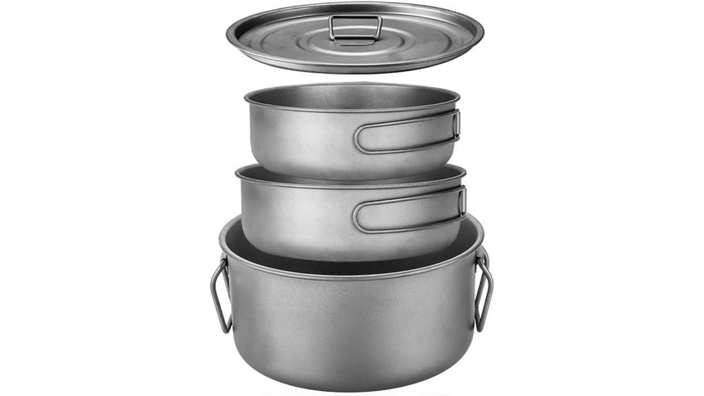 titanium camping cookware set