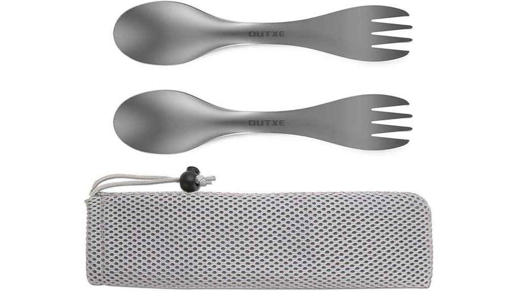 titanium camping utensil set