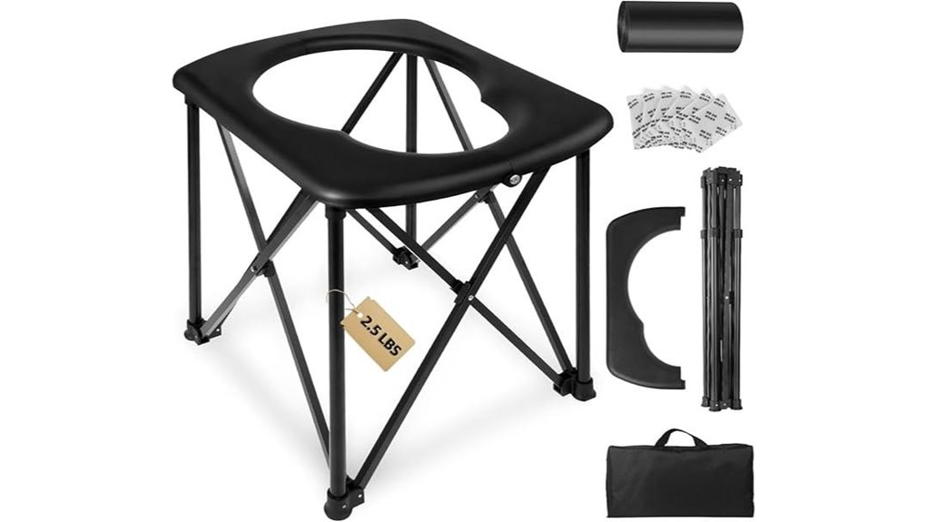 ultralight portable adult toilet