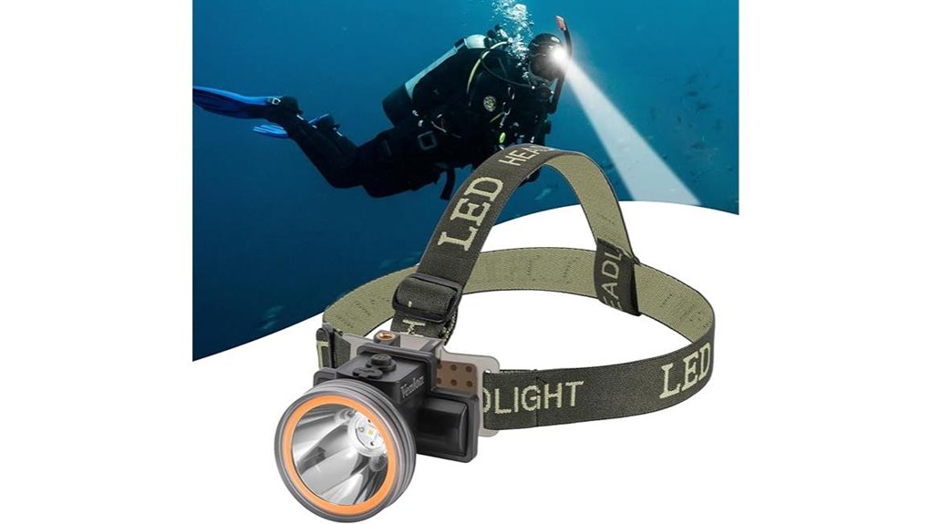 usb rechargeable diving headlamp