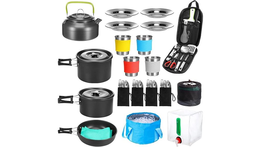 versatile camping cookware set