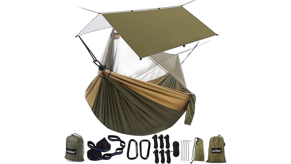 versatile camping hammock setup