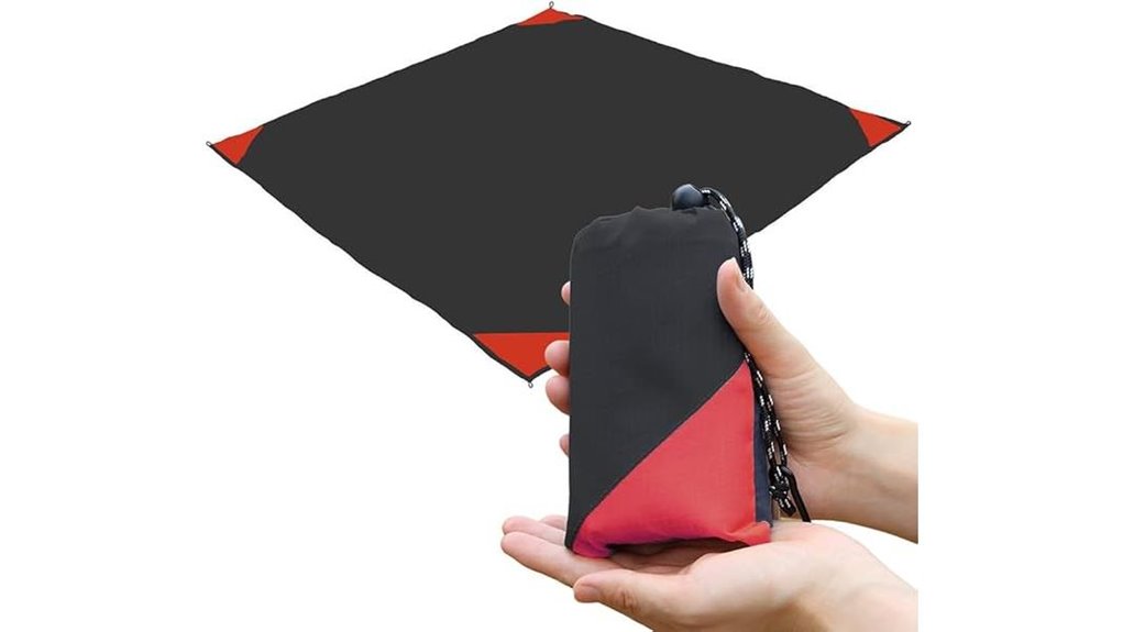 waterproof black and red blanket