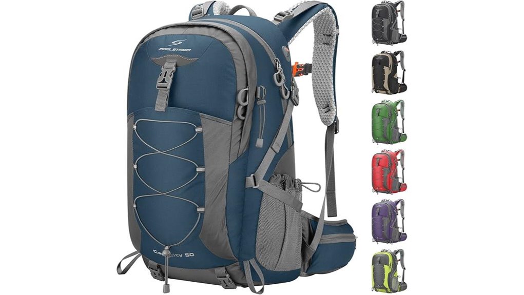 waterproof hiking backpack blue