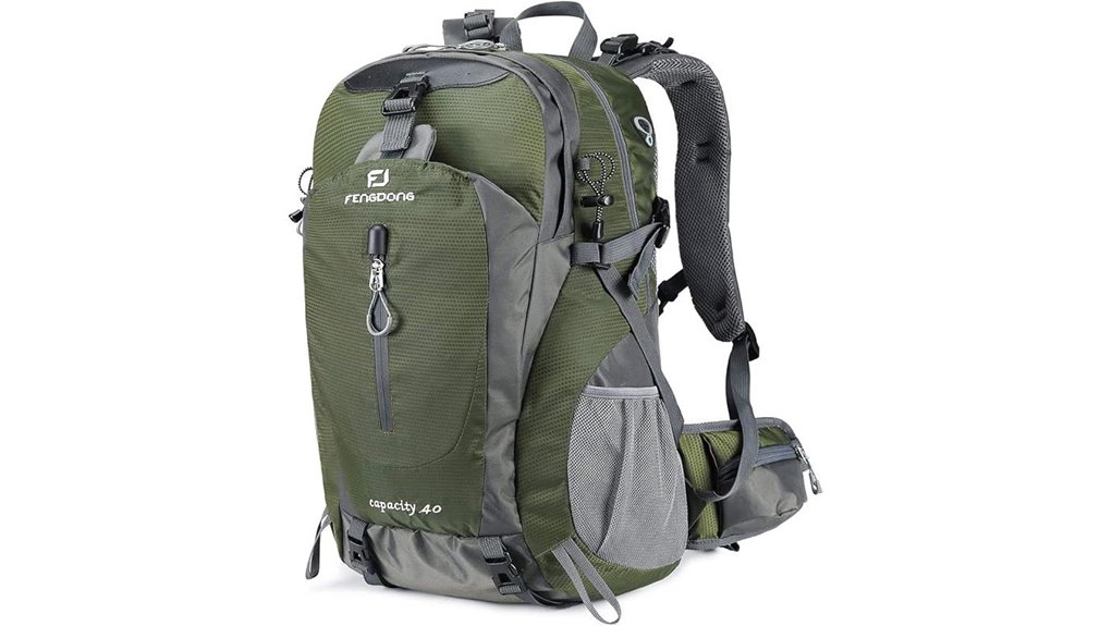 waterproof hiking backpack green