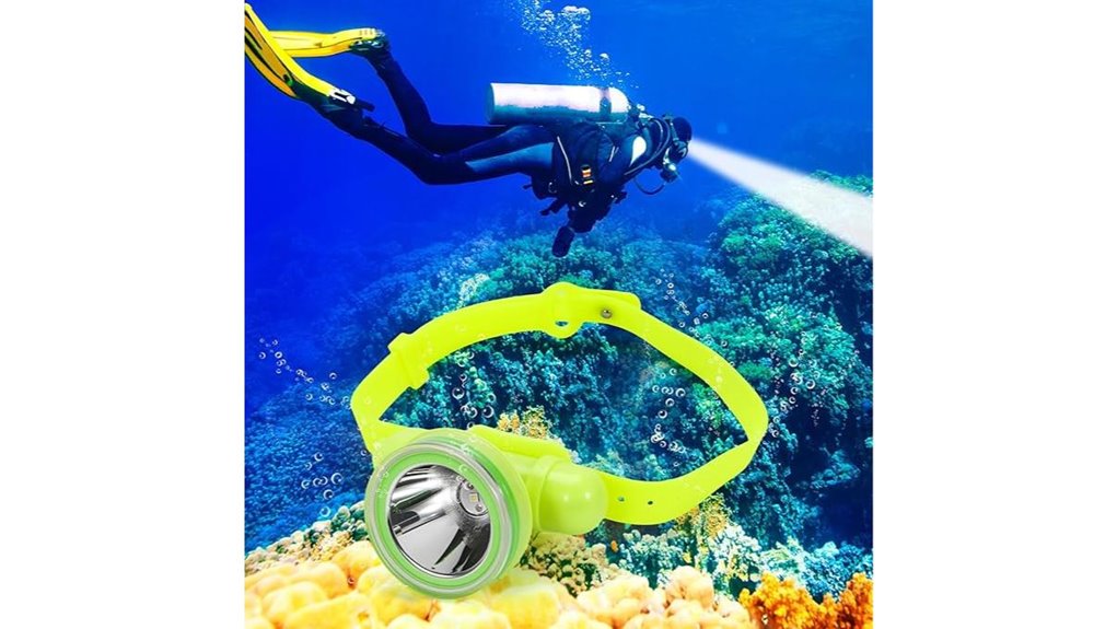 waterproof rechargeable diving headlamp