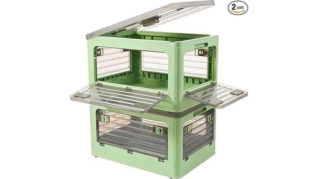 wheeled collapsible storage bins